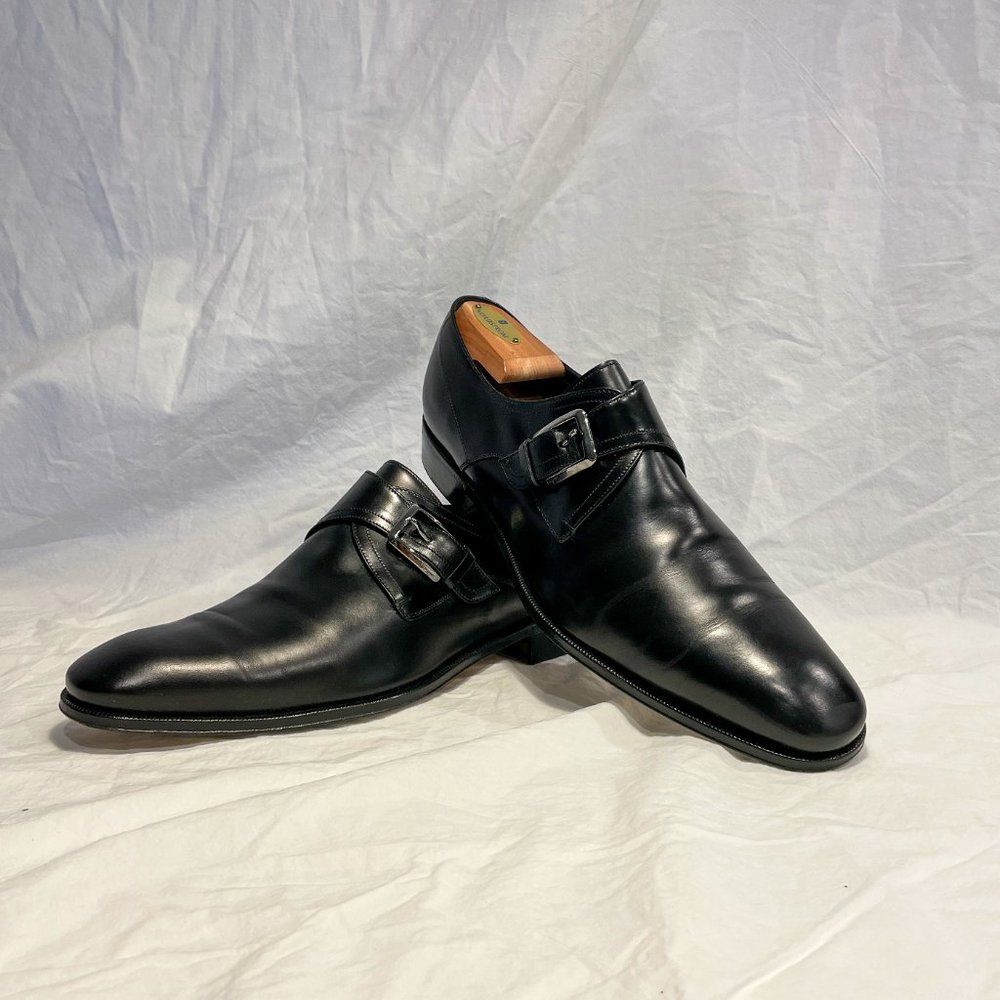 Salvatore Ferragamo Single Monkstrap Leather Shoes